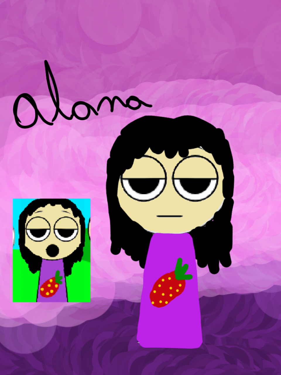 Desenho de fãs da Alana